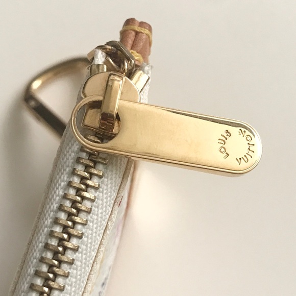 Louis Vuitton Multicolor Monogram Pochette Key Cles Pouch White Blanc Murakami - Picture 12 of 16
